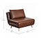 Flash Furniture Shaw Convertible Tri-Fold Sleeper Chair with Pillow, Adjustable Sleeper, Brown LeatherSoft BO-BS-BS031-BRN-GG - alternate 3